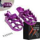 JFG RACING Dirt Bike Pegs,Motorcycle Foot Pegs MX Foot Pedals Rests CNC for Light Bee Surron/CRF150F CRF230F 2003-2019/KDX200 1983-1994 - Purple