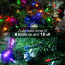 ASENEK Christmas Light, 33ft 100 LED Outdoor String Light with Timer & 8 Modes, 3AA Battery Operated Waterproof String Light for Outdoor and Indoor Dcor Multicolor