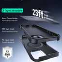 ESR for iPhone 16 Pro Max Phone Case with Stand, 23ft Military-Grade Drop Protection with Camera Control, Shock-Absorbing Rugged Cover, Compatible with MagSafe Accessories, Cyber Series, Black