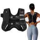VBSD Weighted Vest for Women Men, Vest with Reflective Stripe, Body Weight Vests Adjustable for Strength Training, Running, Walking, Workout, Jogging, Fitness, Large