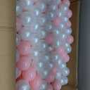 Ball Pit Balls Pack of 100 200 500 - Star and Round Set BPA Free Phthalate Free Non-Toxic Crush Proof Play Balls Soft Plastic Balls for Toddlers Baby Kids Birthday Pool Tent Party (Pearl White+Pink)
