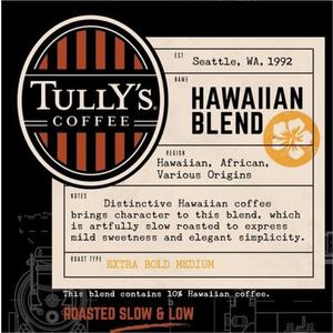 6 x Tully's Coffee Hawaiian Blend Coffee Keurig Single-Serve K-Cup Pods, Medium Roast, 10 Count (EXP 11/13/26)
