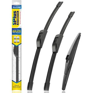 5 PLUS Silicone Windshield Wipers Replacement for 2020-2023 TOYOTA Highlander Wiper Blades(Set of 3),Automotive Replacement Windshield Wiper Blades For My Car-26"/18"/10"