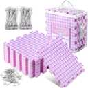 Opstin Knitting Blocking Mats and Pins, Interlocking Blocking Boards for Crochet Projects 0.75'' Extra Thick Blocking Mats with 150 T-Pins and Storage Bag