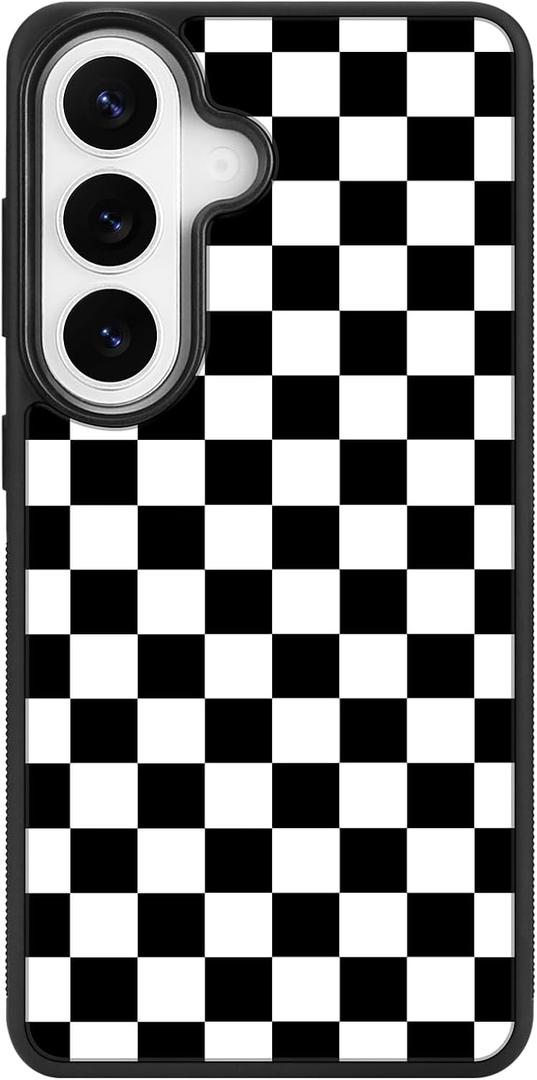 Designed for Samsung Galaxy S26 Case Checkered Pattern [Compatible with MagSafe] Military-Grade Drop Protection Non-Slip Sides Anti-Scratch Back Shockproof Magnetic Case for Samsung Galaxy S26