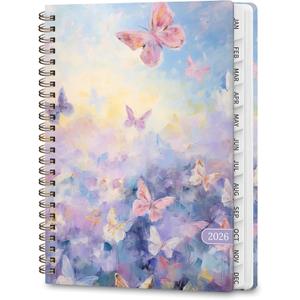 2026 Planner, Weekly and Monthly Academic Planner Calendar (JAN.2026 - DEC.2026), Planning Agenda Book, for Office Desk Accessories and School Supplies, A5(6.3" x 8.5") (Butterfly Waltz)