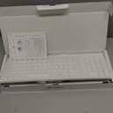 Wireless Keyboard and Mouse Ultra Slim Combo, TopMate 2.4G Silent Compact USB 2400DPI Mouse and Scissor Switch Keyboard Set with Cover, Batteries Included, for PC/Laptop/Windows/Mac - White