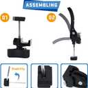 Truck Tonneau Cover Replacement Installation Accessory for Hard Tri-fold Tonneau Cover Include Rear Clamp Front Clamp T-Bolts