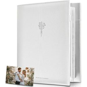 Award Winning Elegant Wedding Planner Binder and Organizer for the Bride | Tissue Wrapped | Cushioned Cover | Engagement Gift | This Elegantly Designed US Planner Allows you to Plan Every Detail (Soft Grey)