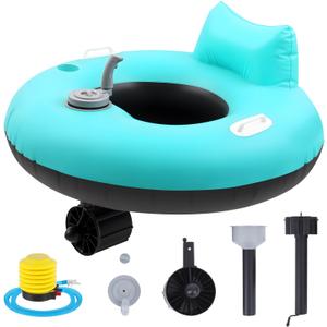 ShinyRelief Motorized Pool Float for Adults, Standard, Black Green