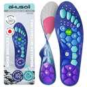 Akusoli Shoe Insoles Men Arch Support Inserts for Men & Women, for Flat Feet, High Arch Support Inserts Women, Foot Insoles for Woman Standing All Day S/M Womens 5-9.5 Mens 5.5-7.5