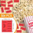 Kosiz 504 Sheets 5 Bid Raffle Ticket with Different Numbers Per Sheet Chinese Auction Tickets for Events Church Basket Auction Silent (Red)