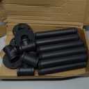 MUZIK 16 Inch Coffee Table Legs, 2 Pcs Industrial Metal Table Legs, Grey Steel Metal Pipes Vintage Furniture Legs (30 in H * 14 in W)