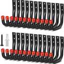 Nacial 24 Pack Garage Hooks Heavy Duty, 3.5" Garage Wall Hook with EVA Pads, 100LBS Capacity Hooks for Hanging Bikes, Kayak Folding Chairs and Hanging Ladders