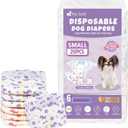 Pet Soft Female Dog Diapers - Disposable Doggie Diapers with Wetness Indicator, Puppy & Cat Diaper Super Absorbent, Fit for Female Dog in Heat or Incontinence, 20pcs (S, Mixed)