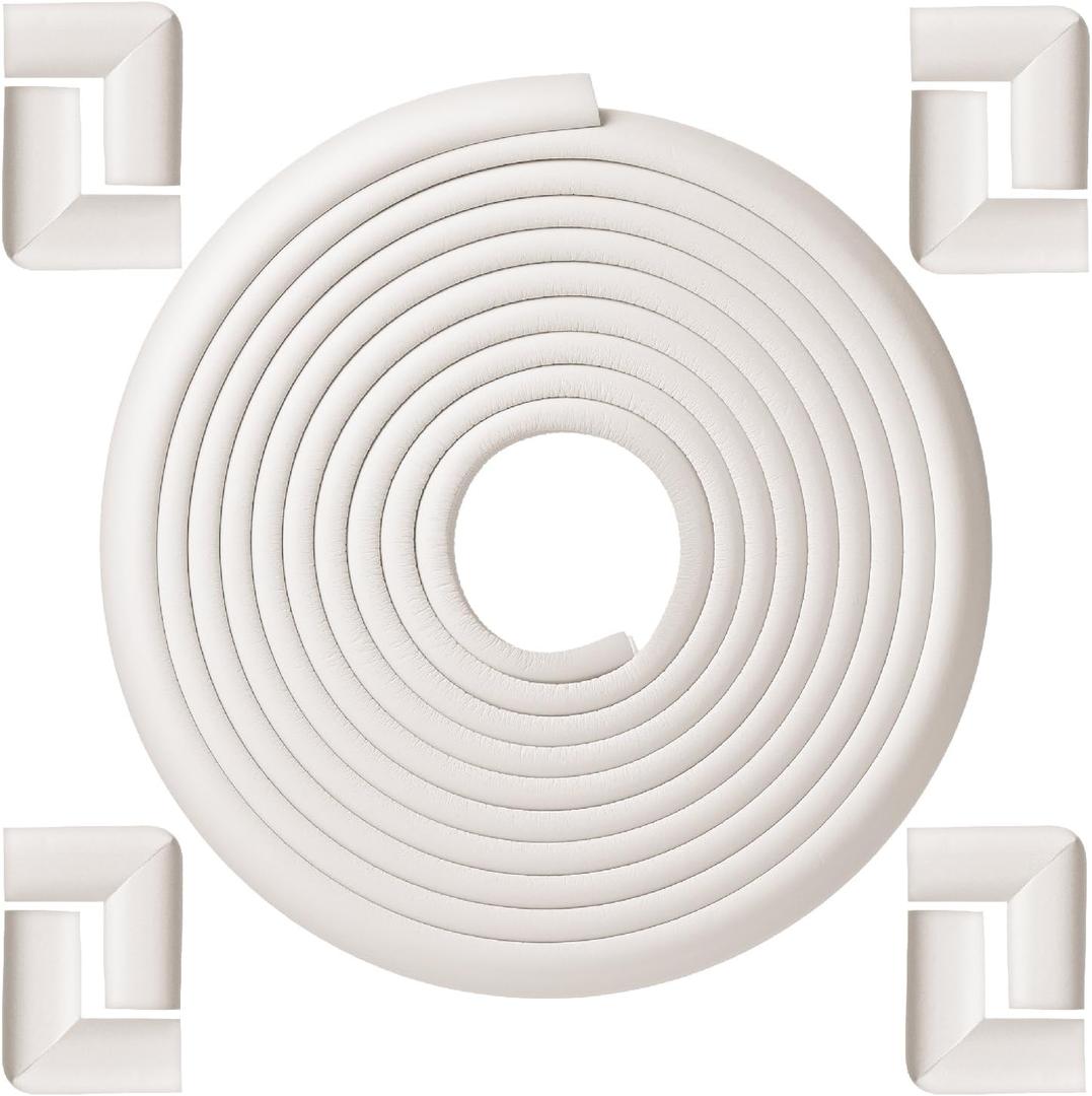 Mr. Pen- Furniture Corner & Edge Safety Bumpers, Small, 18ft Edge & 8 Corners, Baby Proof Corners and Edges, Baby Proofing Corner Guards, Baby Corner Protector Guards, Edge Protector for Baby (Off-white)