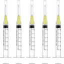 20 Gauge 1 inch Needle with Syringe (50Pack) ,3ml Luer Lock Disposable Syringes with Needle,Individually Wrapped