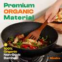 Riveira Premium Brown Bamboo Wooden Spoons for Cooking Set of 9  Premium Brown Bamboo Wooden Cooking Utensils, Wooden Spatula, Wooden Spoon - Premium Quality Wooden Utensil Set for Non-Toxic Cooking