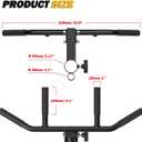T Bar Row Multi-Grip Handle Bar Attachment with Rubber Grip For Landmines and 1 2 Inch Olympic Barbell Weight Bar Home Gym Equipment Lateral Exercise Triceps Lats to Build Back Arm Shoulder Muscles