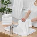 Ferdilan 8 Piece Extra Large Bath Towels Set,2 Oversized 35"x70" Bath Towel Sheets,2 Hand Towels and 4 Washcloths 600 GSM Highly Absorbent Quick Dry Towels Set for Bathroom Hotel White