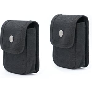 Tintirs 2 Pack EDC Belt Pouches for Men Women, Compact Holster Pouches Waist Bags with Belt Loop for Fishing, Hiking, Camping, Durable Snap Closure, Premium Waxed Canvas