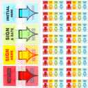 1600Pcs Sign Here Stickers, 4-Color Self Adhesive Tabs with Notarize/Initial Here/Sign and Date, Page Markers for Office School Document Filing, Index Labels for Books