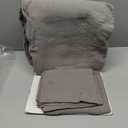 Queen Duvet Cover Set (3 piece) Soft, Breathable Fabric with a Modern Textured Look Includes 1 Queen Duvet Cover+ 2 Pillow Shams Neutral Gray Color , Lightweight Comfortable Easy Care