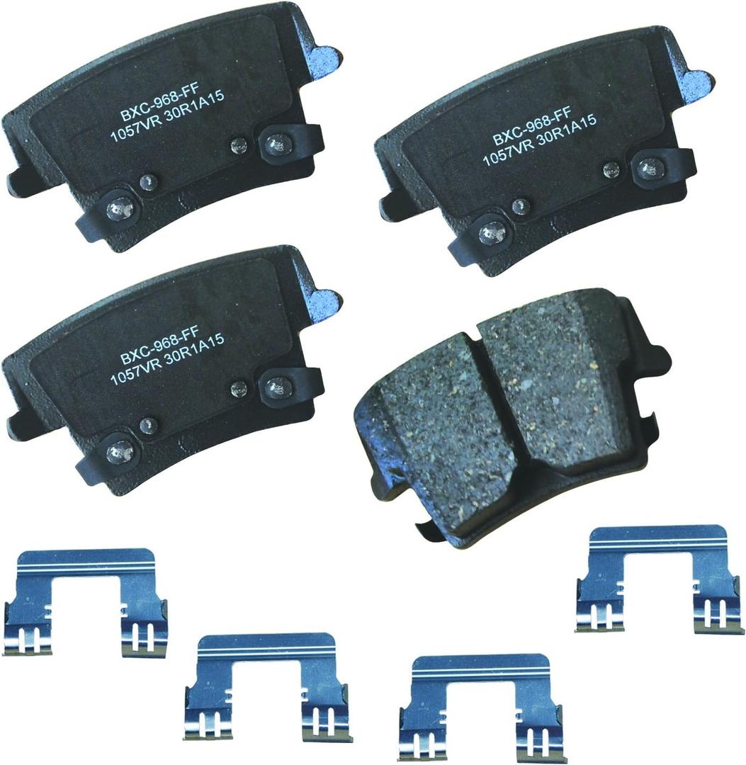 Bendix Premium SBC1057VR Ceramic Rear Brake Pads for Chrysler 300 2022-2005, Dodge Challenger 2022-2009, Charger 2022-2006, Magnum 2008-2005