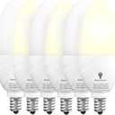 6 Pack BlueX Dusk to Dawn LED Bulbs, 6W E12 Base Light Bulb - 65W Equivalent  3000K WarmLight White - Smart Light Sensor Candelabra Bulb, Home Security, Driveway, Yard, Porch Lighting