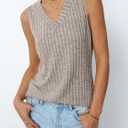 AUTOMET Womens Tank Tops Summer Sleeveless Shirts Spring 2026 V Neck Loose Fit Casual Clothes Trendy Fashion Outfits (M)