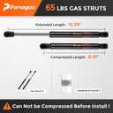 C16-25563 12 inch 65 lbs Gas Strut, 2PCS C16-12105 Shocks, 12" Spring for Weatherguard Tool Box Leer Snogtop Camper Shell Pickup Truck Topper Canopy Window Replacement Parts Lid Lift Support