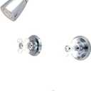 Kingston Brass KB241PX Magellan Tub and Shower Faucet Porcelain Cross Handle, Polished Chrome,5-Inch Spout Reach