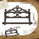 1pcs Vintage Iron Toilet Paper Roll Holder Cast Rustic Wall Tissue Holder Wall Mounted Roll Paper Decor for Kitchen and Bathroom European Vintage Design (Classic)