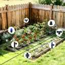 240FT Quick-Connect Drip Irrigation System, Automatic Garden Watering System Kit with 1/2" & 1/4" Fast-Lock Fittings, Adjustable Sprinklers for Raised Beds, Garden, Greenhouse, Lawn (2 Boxes)