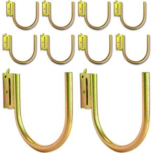 10 Pack 4" E Track J Hooks Heavy Duty Galvanized Steel E-Track Tie Down Accessories for Box Truck, Enclosed Trailer, Garage, Vans, Warehouse, Workshop