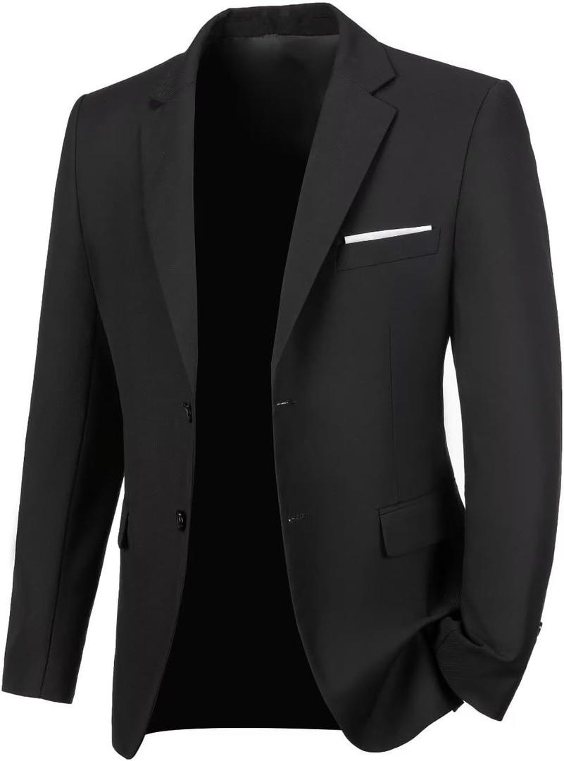 Mens Suit Jacket Tuxedo Jackets Suits Blazer Jacket for Men Dinner Suit Blazer Prom Wedding Dress Coat (Black), XS