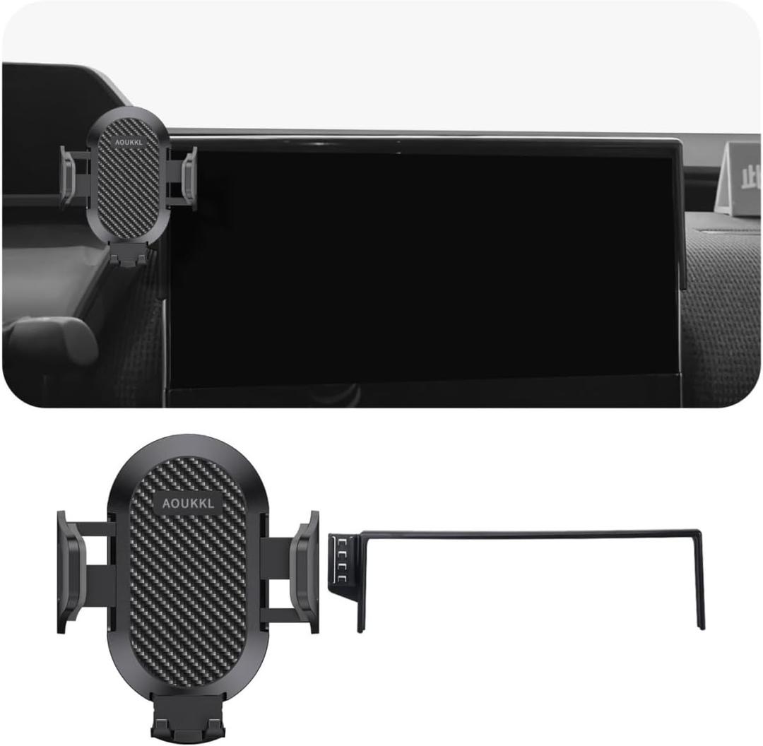 Car Phone Holder Fits for Toyota BZ4X 2023 2024, Fits for Subaru Solterra 2023 2024 Accessories(Only fit for 8/12.3-Inch Screen),Thick Cases Friendly,Cell Phone Mount for 4-7 in Phones