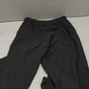 Haloumoning Girls High Waisted Uniform Pants Kids Wide Leg Dress Pants Casual Trousers with Pockets 5-14 Years (Black)