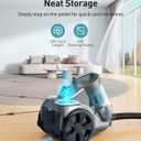 1700W Canister Vacuum Cleaner, 45Kpa Bagless Vacuum Cleaner, Multi-Cyclonic Filtration, 2 Anti-Allergen HEPA Filters, 3.5QT Dust Cup, 4 Tools, Corded Vacuum for Hard Floor, Pet Hair, Wisteria