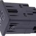 MOTOKU Center Console SYNC 3.4 USB Type-C Interface Charger Socket Adapter Module Hub for Ford Bronco Sport F150 Mustang Mach-E Maverick 2020-2025 Dual Port Support for Apple Carplay Android