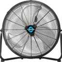 Tornado 20 Inch High Velocity Metal Floor Fan, 3-Speed Powerful Cooling for Industrial, Commercial, and Home Spaces, 120Tilt, 6.0 FT Cord - UL safety Listed, Black