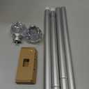 KAMANINA 1 Inch Curtain Rod for Windows 32 to 58 Inch(2.6 to 4.8 ft), Silver Telescoping Decorative Drapery Rods with Acrylic Crystal Finials for Living Room, Bedroom, Patio and Kitchen