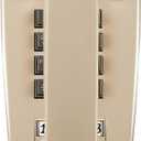 Sangyn Retro Wall Phones for Landline with Mechanical Ringer Corded Telephone Wall Mounted with Indicator Waterproof Old Style Landline Phones for Home Kitchen, Beige