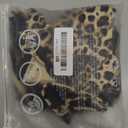 SUUKSESS Women Square Neck Lace Bodysuit Sleeveless Spaghetti Strap Tank Top (Large, Cheetah Print)