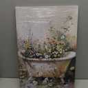 Floral Bathroom Canvas Wall Art bathroom pictures Wall Decor 16x24 Framed
