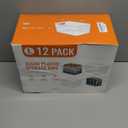 12 PACK LARGE Clear Storage Bins with Handles & Labels, Multiuse Plastic Pantry Organizer Bins for Home Kitchen, Fridge, Freezer, Cabinet, Closet, Bathroom, Shelf, Laundry, RV, Under Sink Organization