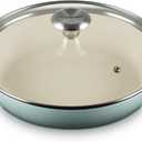 Le Creuset Enameled Cast Iron Signature Round Braiser with Glass Lid, 2.25 qt., Sea Salt
