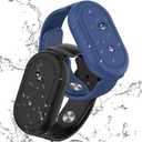 for Samsung Smart Tag 2 Bracelet for Kids, 2 Pack Waterproof Hidden Wristband for Galaxy SmartTag2 for Toddlers, Children, Elderly, Backpack, Luggage (Black/Blue)