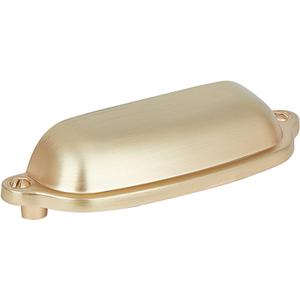 HARPOON Cup Handle Pulls Kitchen Drawer Cabinet Hardware European Style 3 Inch 10 Pack Brushed Gold