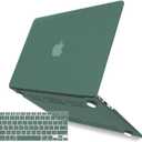 IBENZER Compatible with Old Version MacBook Air 13 Inch Case (2010-2017 Release). Models: A1466 / A1369, Plastic Hard Shell Case with Keyboard Cover for Mac Air 13, Midnight Green, A13MTGN+1